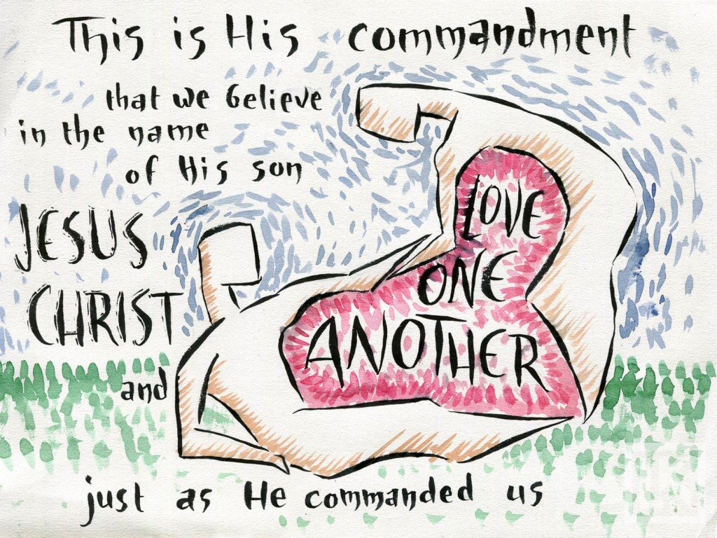 1 John 3-23 Bible verse art