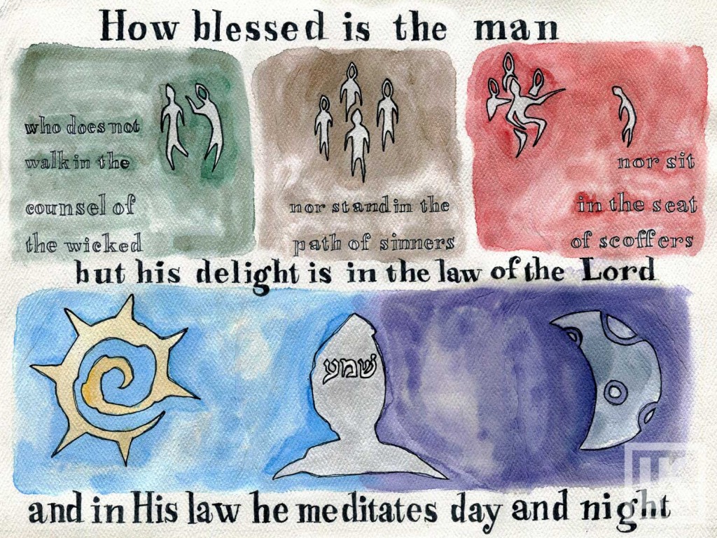 Psalm 1:1 Bible verse art