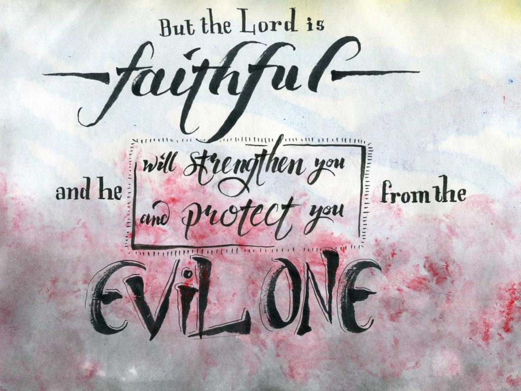 2 thessalonians 3:3 Bible verse art