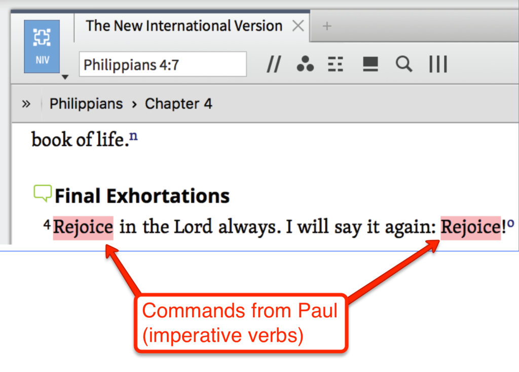 logos-bible-software-review-imperative-verbs-rejoice