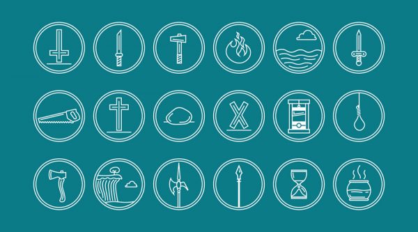 icons showing how each Apostle died
